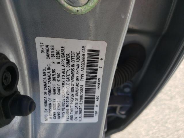Photo 10 from auction – 2017 HONDA CIVIC SI with VIN 2HGFC1E59HH700684