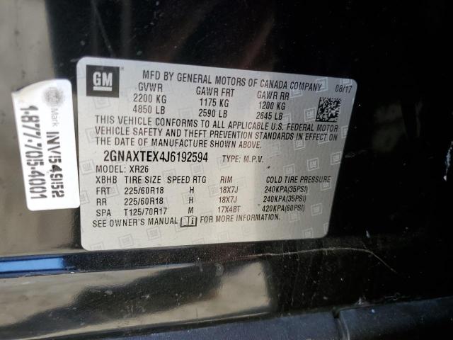 Photo 10 from auction – 2018 CHEVROLET EQUINOX LT with VIN 2GNAXTEX4J6192594