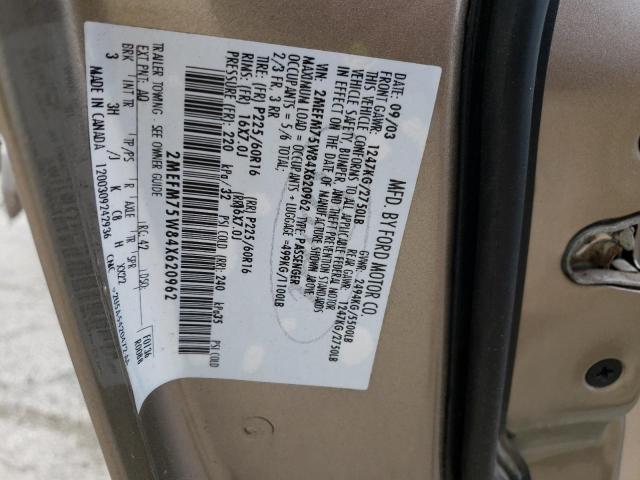 Photo 10 from auction – 2004 MERCURY GRAND MARQ with VIN 2MEFM75W84X620962
