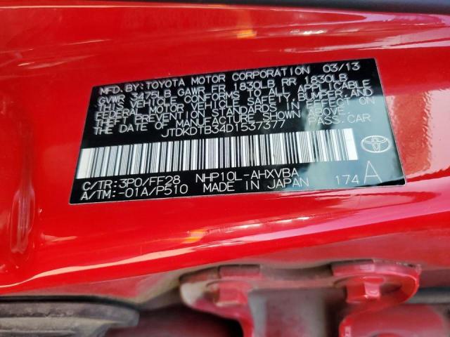 Photo 10 from auction – 2013 TOYOTA PRIUS C with VIN JTDKDTB34D1537377