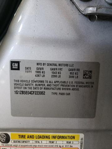 Photo 10 from auction – 2012 CHEVROLET MALIBU LS with VIN 1G1ZB5E04CF223062
