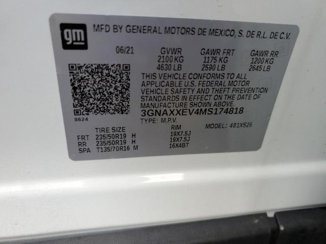 Photo 10 from auction – 2021 CHEVROLET EQUINOX PR with VIN 3GNAXXEV4MS174818