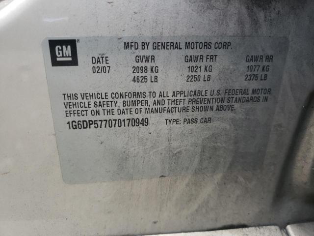 Photo 10 from auction – 2007 CADILLAC CTS HI FEA with VIN 1G6DP577070170949