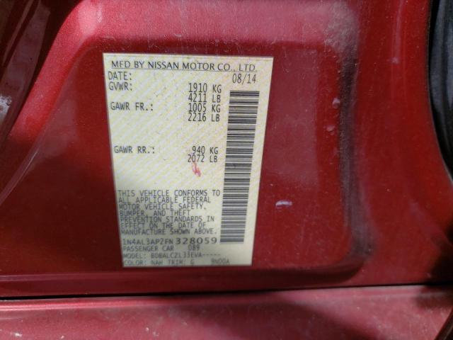 Photo 10 from auction – 2015 NISSAN ALTIMA 2.5 with VIN 1N4AL3AP2FN328059