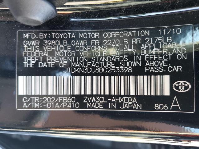 Photo 10 from auction – 2011 TOYOTA PRIUS with VIN JTDKN3DU8B0253398