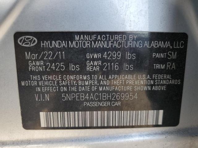 Photo 10 from auction – 2011 HYUNDAI SONATA GLS with VIN 5NPEB4AC1BH269954