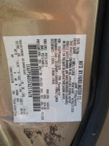 Photo 10 from auction – 2007 FORD TAURUS SEL with VIN 1FAFP56U57A217678