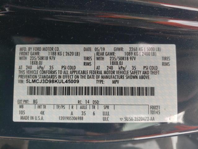 Photo 10 from auction – 2019 LINCOLN MKC RESERV with VIN 5LMCJ3D98KUL45009