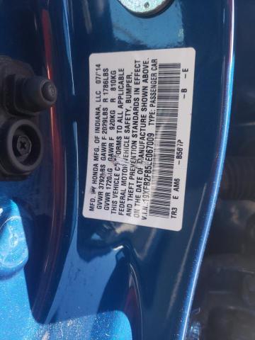 Photo 10 from auction – 2014 HONDA CIVIC EX with VIN 19XFB2F85EE067009