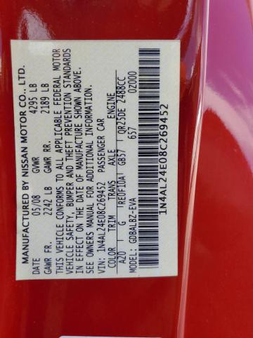Photo 10 from auction – 2008 NISSAN ALTIMA with VIN 1N4AL24E08C269452