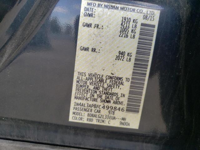 Photo 10 from auction – 2015 NISSAN ALTIMA 2.5 with VIN 1N4AL3AP8FC499846