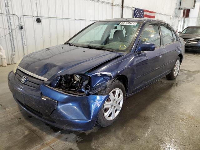Photo 2 from auction – 2003 HONDA CIVIC EX with VIN 1HGES26833L019185