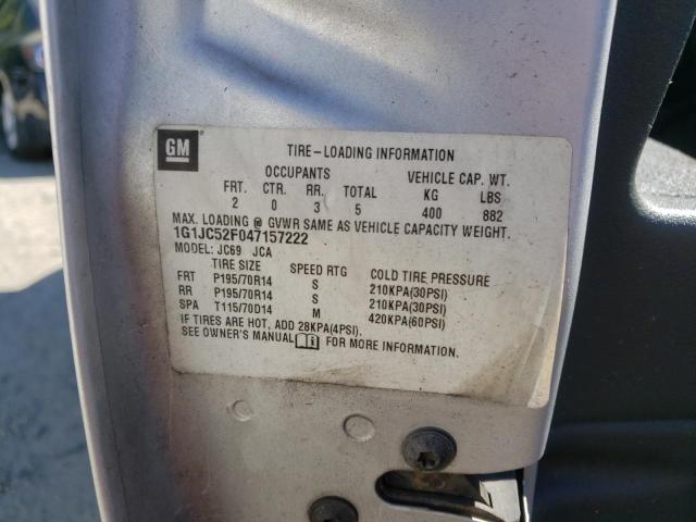 Photo 10 from auction – 2004 CHEVROLET CAVALIER with VIN 1G1JC52F047157222
