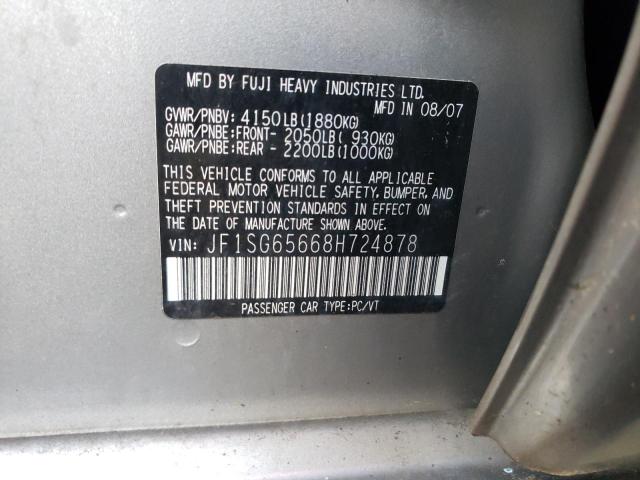 Photo 10 from auction – 2008 SUBARU FORESTER 2 with VIN JF1SG65668H724878