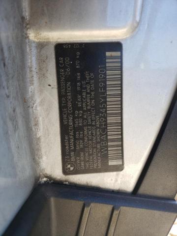 Photo 10 from auction – 2000 BMW Z3 2.3 with VIN WBACH9345YLF91901
