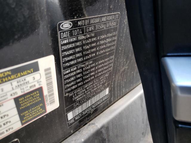 Photo 10 from auction – 2015 LAND ROVER RANGE ROVE with VIN SALGS2TF0FA199390
