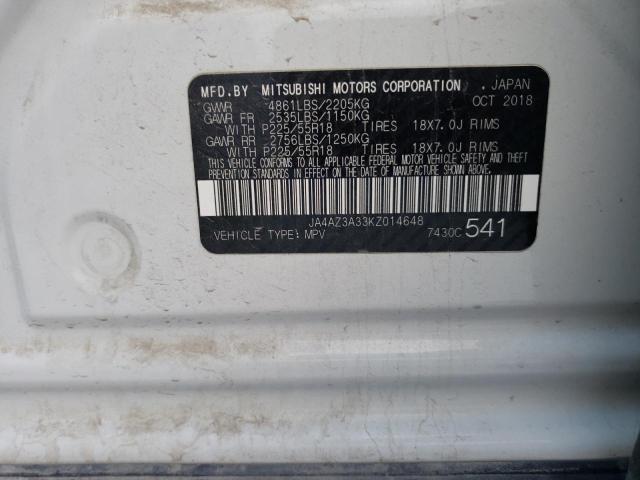 Photo 10 from auction – 2019 MITSUBISHI OUTLANDER with VIN JA4AZ3A33KZ014648