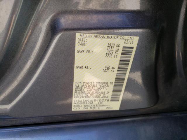 Photo 10 from auction – 2014 NISSAN ALTIMA 2.5 with VIN 1N4AL3AP1EN340279