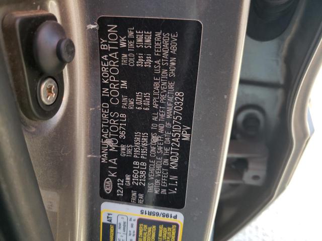Photo 10 from auction – 2013 KIA SOUL with VIN KNDJT2A51D7570328
