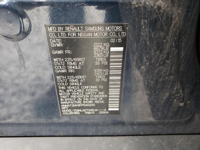 Photo 10 from auction – 2015 NISSAN ROGUE S with VIN KNMAT2MV6FP540255