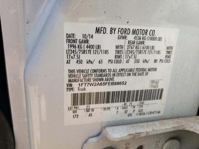 Photo 10 from auction – 2015 FORD F250 SUPER with VIN 1FT7W2A65FEB88652
