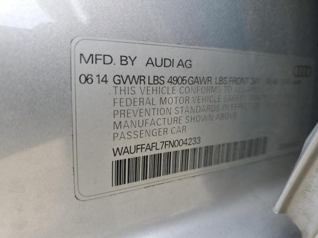 Photo 10 from auction – 2015 AUDI A4 PREMIUM with VIN WAUFFAFL7FN004233