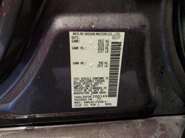 Photo 10 from auction – 2017 NISSAN ALTIMA 2.5 with VIN 1N4AL3AP1HC200149
