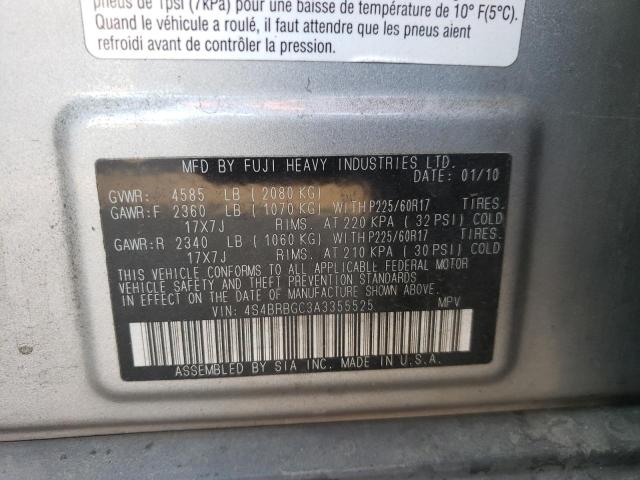 Снимка 10 от търг – 2010 SUBARU OUTBACK 2. с VIN 4S4BRBGC3A3355525