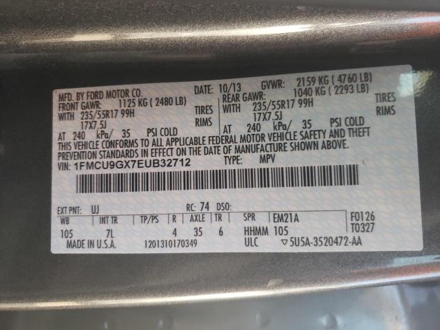 Photo 10 from auction – 2014 FORD ESCAPE SE with VIN 1FMCU9GX7EUB32712