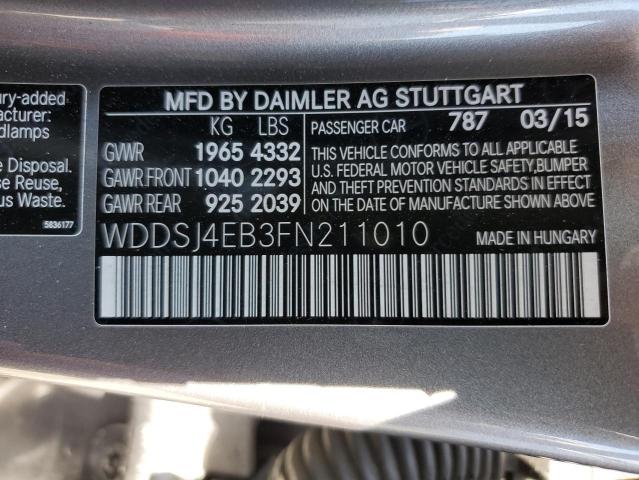 Photo 10 from auction – 2015 MERCEDES-BENZ CLA 250 with VIN WDDSJ4EB3FN211010