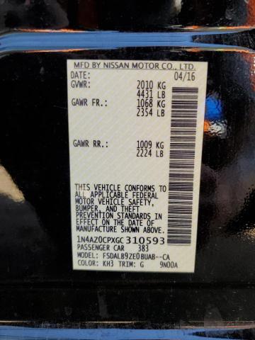 Photo 10 from auction – 2016 NISSAN LEAF S with VIN 1N4AZ0CPXGC310593