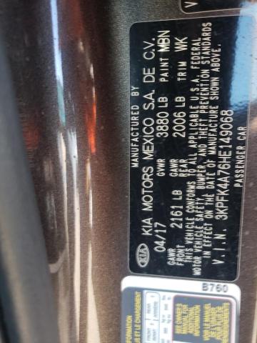 Photo 10 from auction – 2017 KIA FORTE LX with VIN 3KPFK4A76HE149068