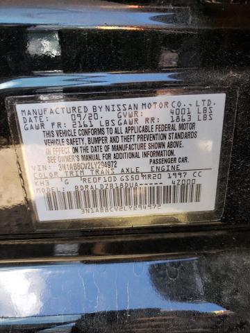 Photo 10 from auction – 2020 NISSAN SENTRA SV with VIN 3N1AB8CV2LY294972