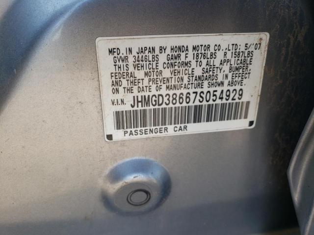 Photo 10 from auction – 2007 HONDA FIT S with VIN JHMGD38667S054929