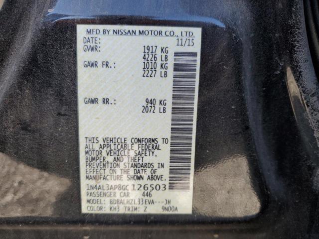Photo 10 from auction – 2016 NISSAN ALTIMA 4D with VIN 1N4AL3AP8GC126503