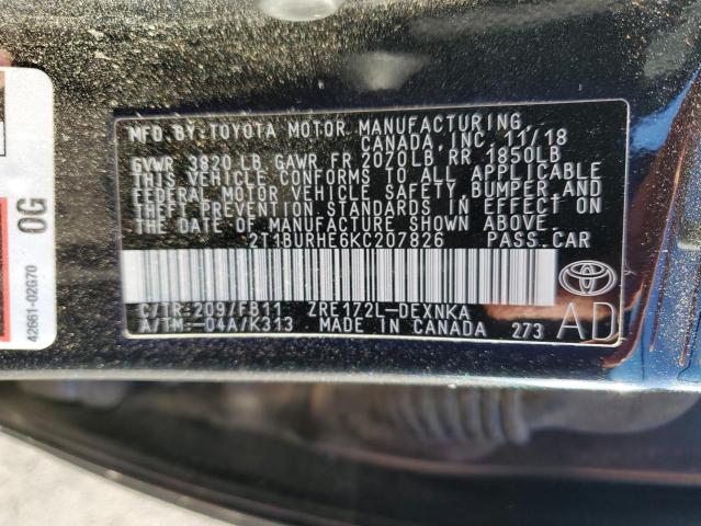 Photo 10 from auction – 2019 TOYOTA COROLLA L with VIN 2T1BURHE6KC207826