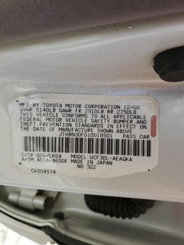 Photo 10 from auction – 2001 LEXUS LS 430 with VIN JTHBN30F010018501
