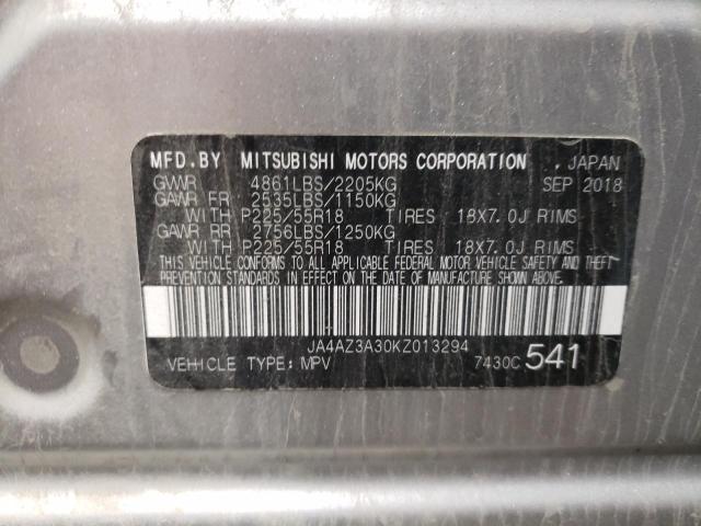 Photo 10 from auction – 2019 MITSUBISHI OUTLANDER with VIN JA4AZ3A30KZ013294