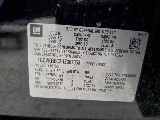 Photo 10 from auction – 2017 CHEVROLET SILVERADO with VIN 1GCVKREC2HZ367853