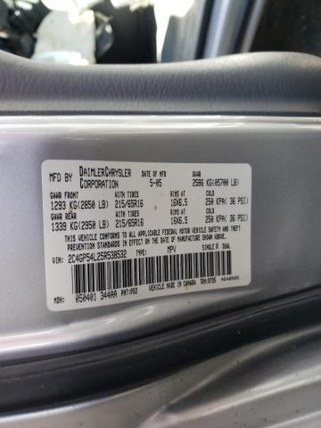 Photo 10 from auction – 2005 CHRYSLER TOWN & COU with VIN 2C4GP54L25R538532