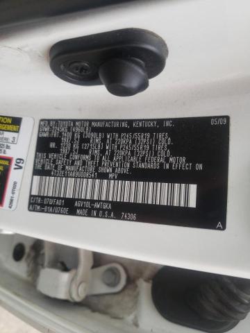Photo 10 from auction – 2009 TOYOTA VENZA with VIN 4T3ZE11A89U008541
