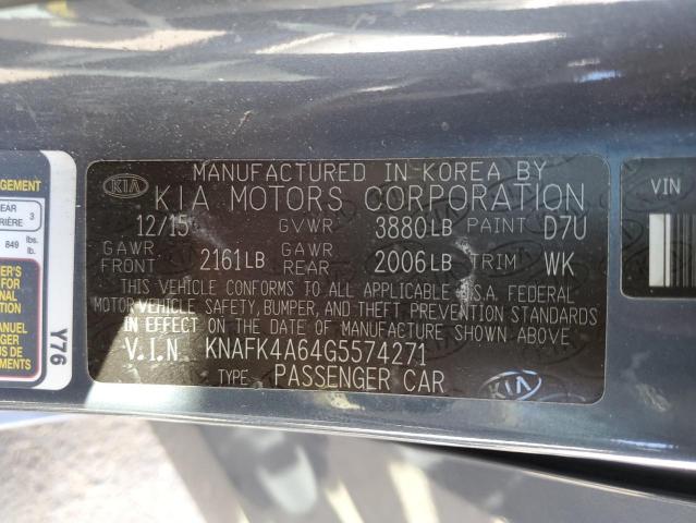 Photo 10 from auction – 2016 KIA FORTE LX with VIN KNAFK4A64G5574271