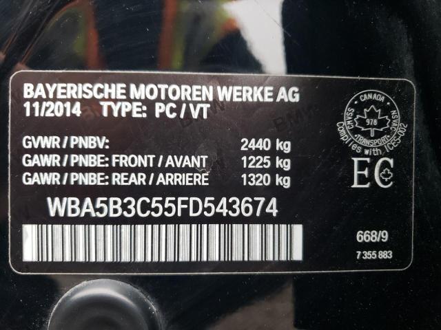 Photo 10 from auction – 2015 BMW 535 XI with VIN WBA5B3C55FD543674