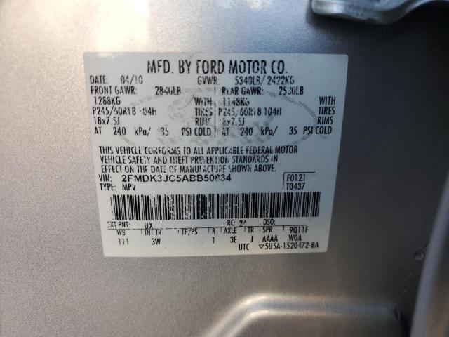 Photo 10 from auction – 2010 FORD EDGE SEL with VIN 2FMDK3JC5ABB50834