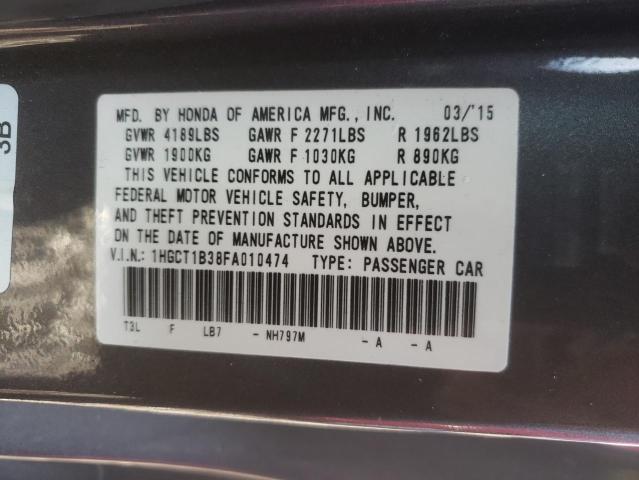 Photo 10 from auction – 2015 HONDA ACCORD LX- with VIN 1HGCT1B38FA010474