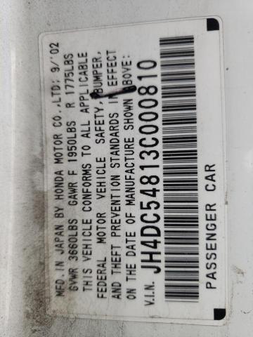 Photo 10 from auction – 2003 ACURA RSX with VIN JH4DC54813C000810