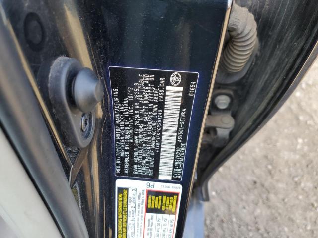 Photo 10 from auction – 2012 TOYOTA CAMRY BASE with VIN 4T4BF1FK1CR261240