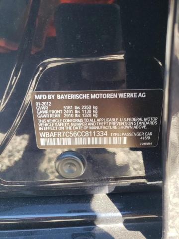Photo 10 from auction – 2012 BMW 535 I with VIN WBAFR7C56CC811334
