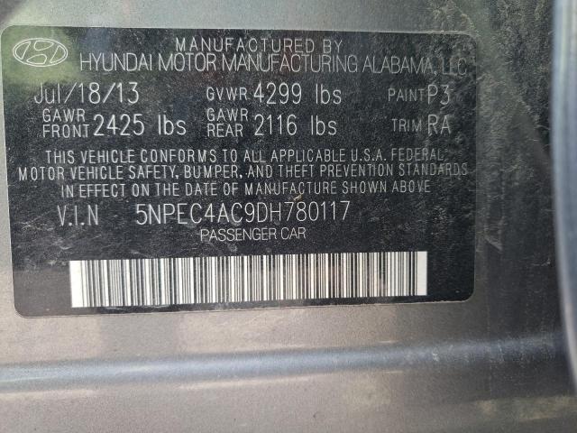 Photo 10 from auction – 2013 HYUNDAI SONATA SE with VIN 5NPEC4AC9DH780117