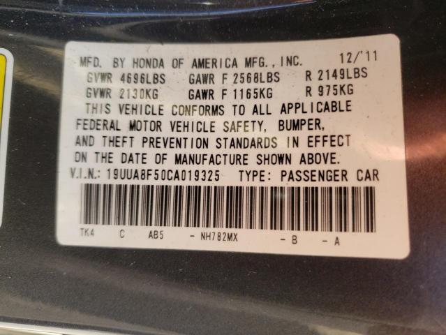 Photo 10 from auction – 2012 ACURA TL with VIN 19UUA8F50CA019325